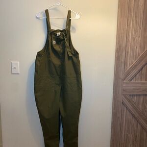 Lucy & Yak Sage Green Dungarees